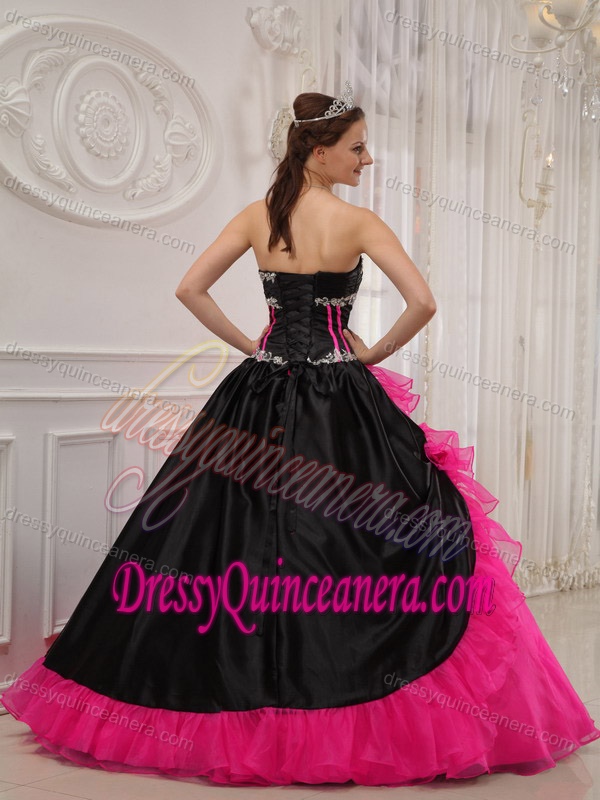 Ball Gown Sweetheart Quinceanera Dress in Satin and Organza on Sale