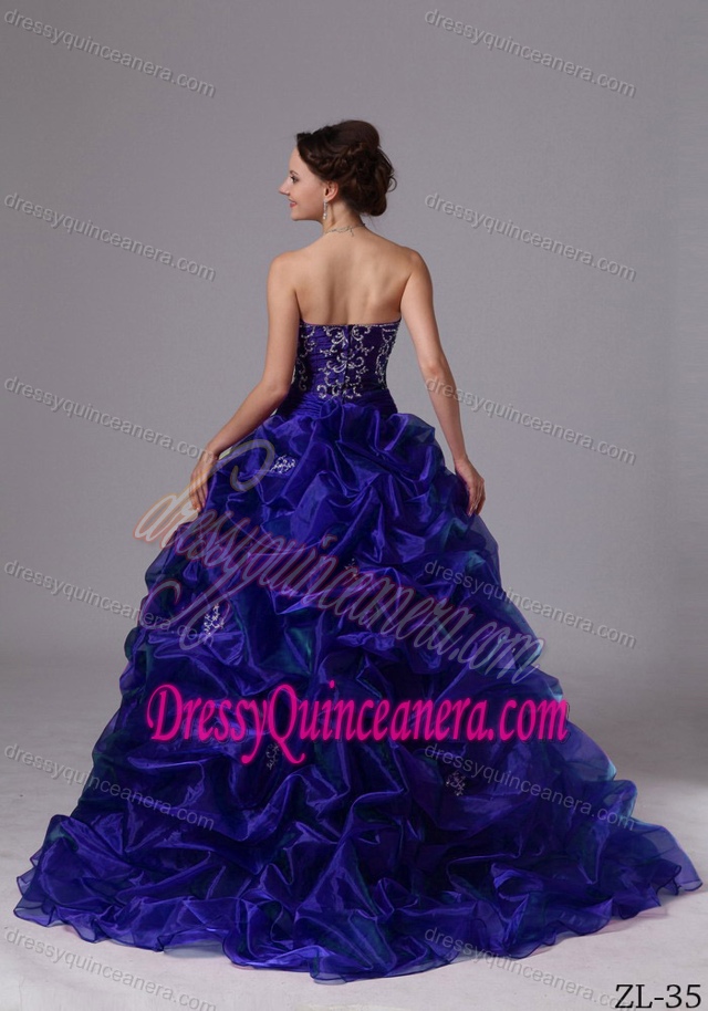 Pretty Quinceanera Dress for Custom Made with Pick-ups and Sweep Train