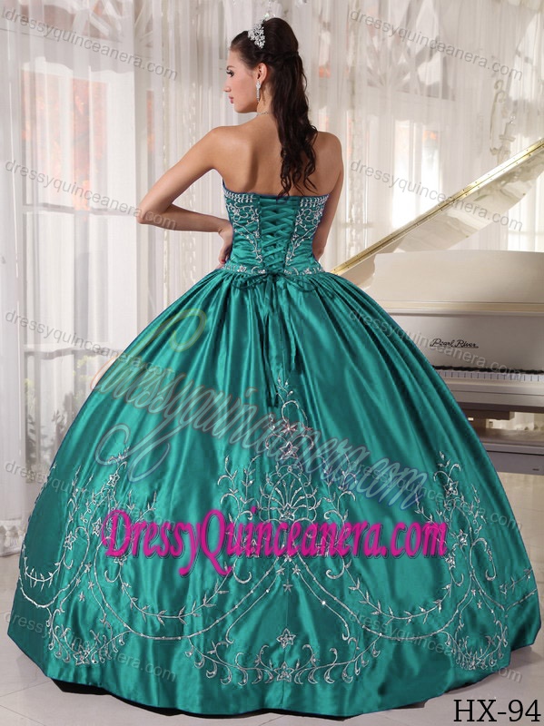 Gorgeous Strapless Floor-length Satin Sweet Sixteen Dresses in Aqua Blue