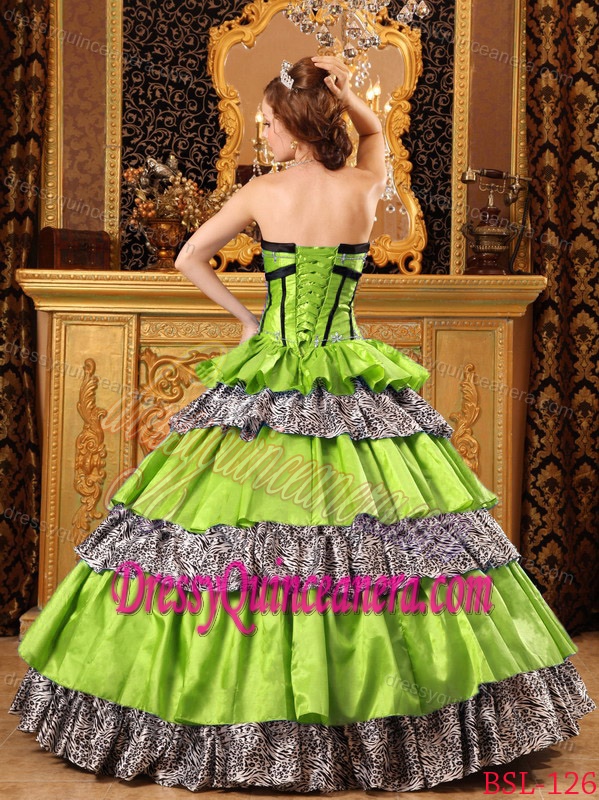 Sweetheart Floor-length Taffeta Fashionable Sweet 16 Dresses in Green