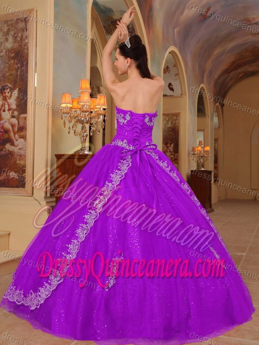 Sweetheart Fuchsia Lace-up Fabulous Quinceaneras Dress with Embroidery