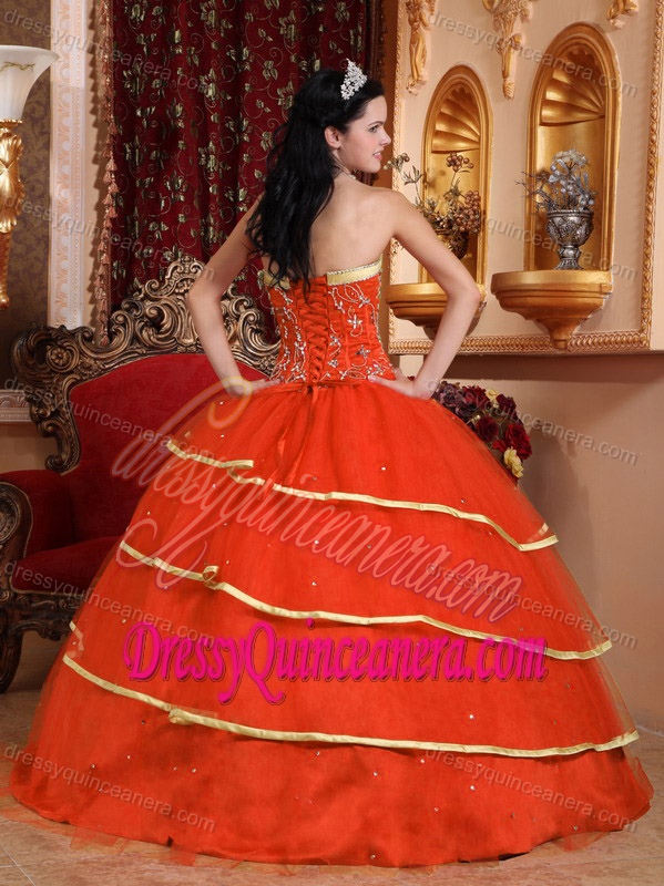 Popular Sweetheart Satin and Tulle Beaded Quinceanera Dress on Promotion