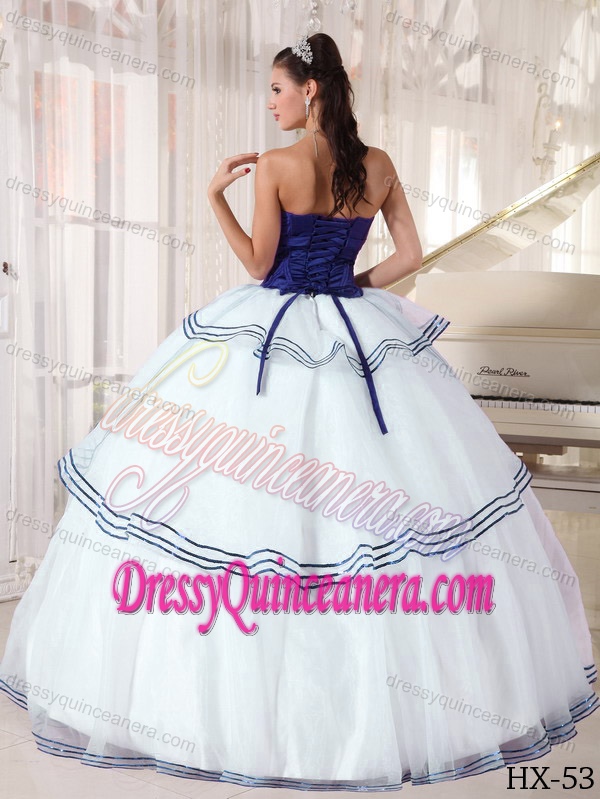 Best Seller Strapless Organza Quinceanera Gown Dress with Appliques