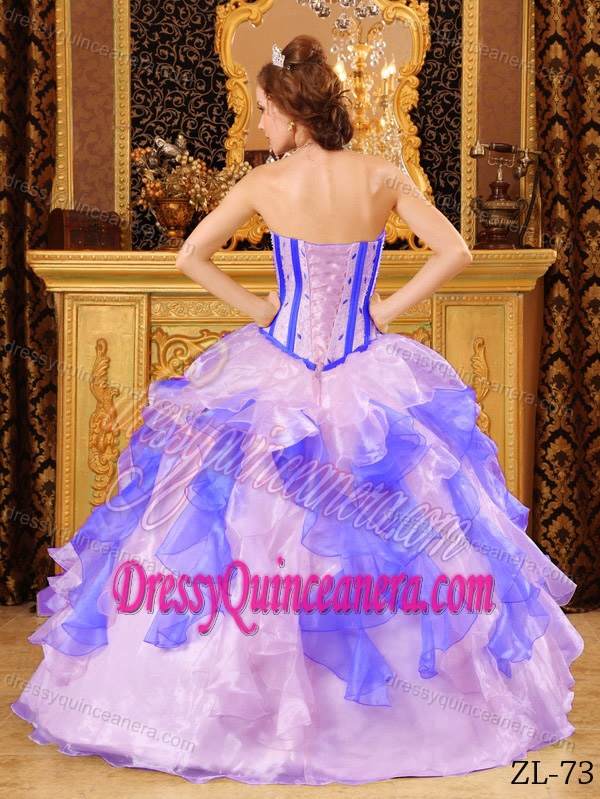 Pretty Muti-Color Ball Gown Sweetheart Quinceanera Gown in Organza