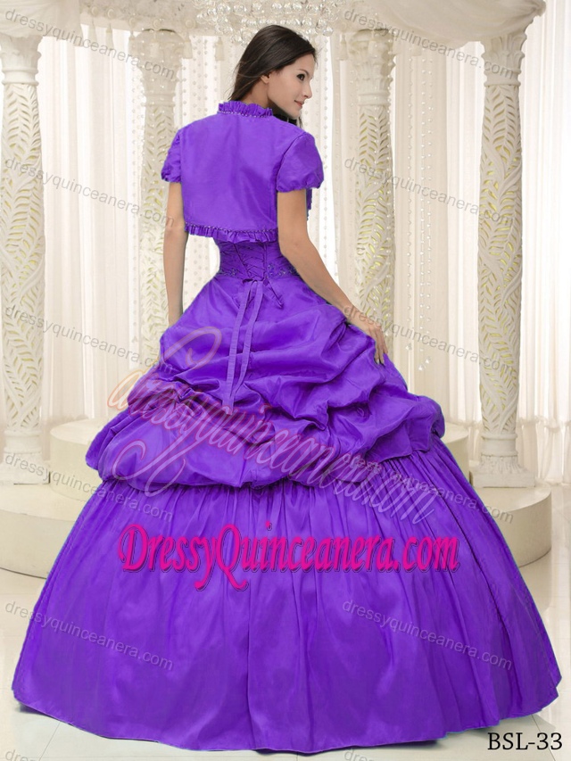New Taffeta Sweetheart Quinceanera Dress with Appliques and Lace-up Back