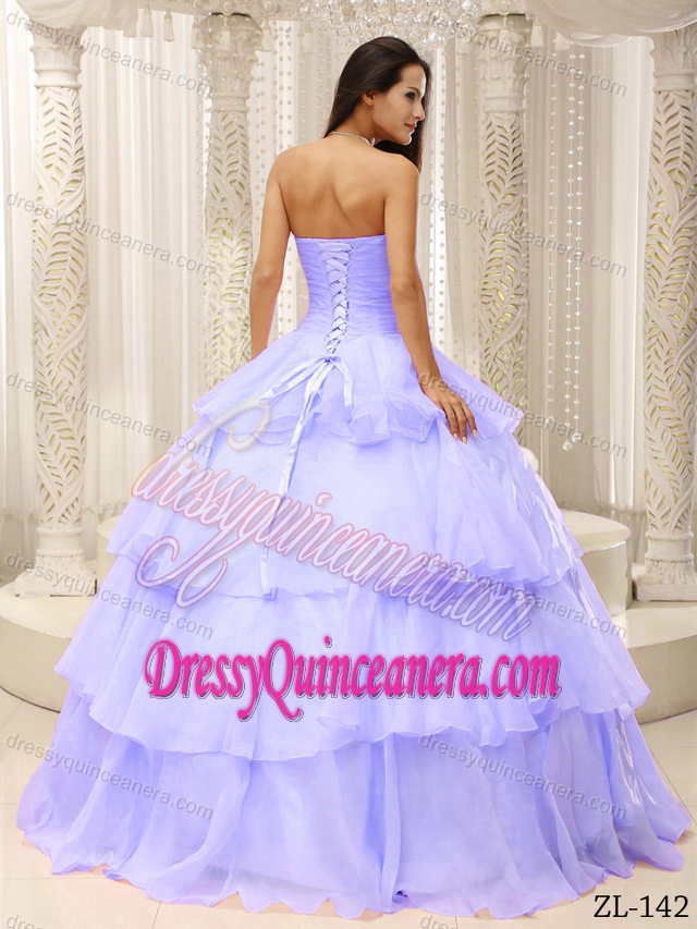 Ruched Quinceanera Dress with Hand Made Flowers and Decorated Waist