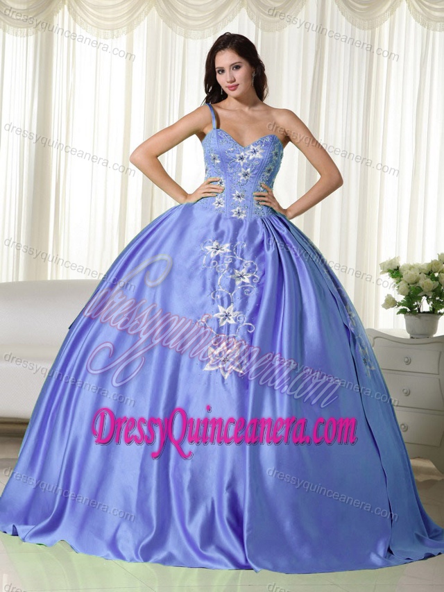 Inexpensive Off The Shoulder Sweet 16 Dresses in Taffeta with Embroidery