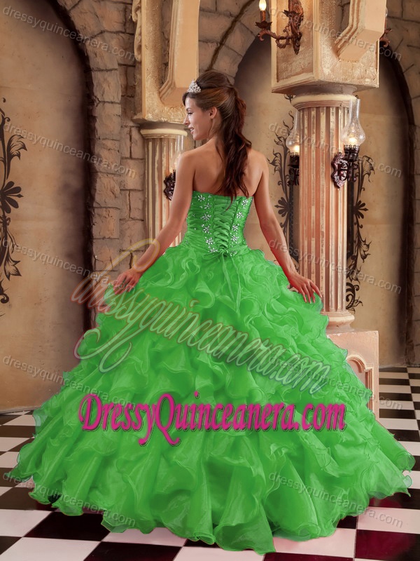 Sweetheart Ruched and Beaded Sweet Sixteen Quinceanera Dresses with Ruffles