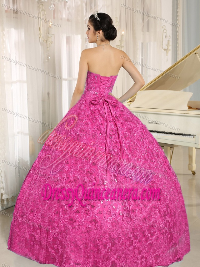 Embroidered Tulle Sweetheart Gorgeous Quinceanera Gown Dress in Pink