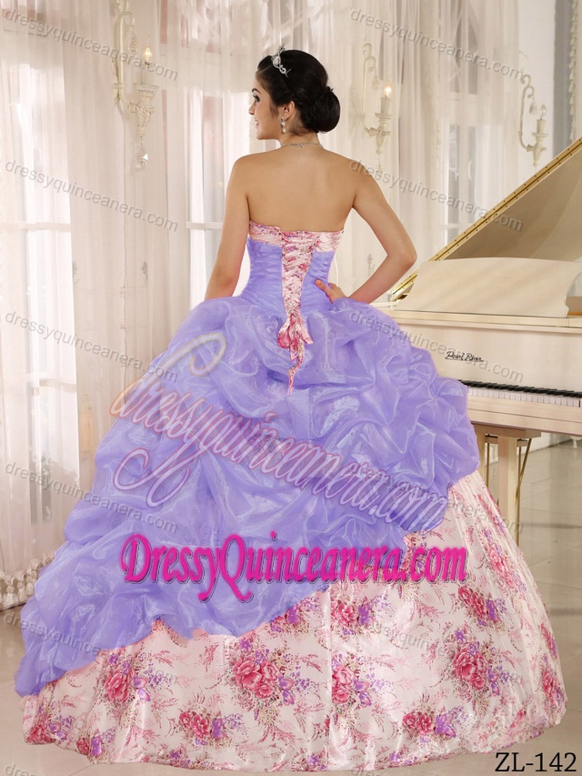 Classical Sweetheart Beaded Multi-color Quinces Dresses with Pick-ups