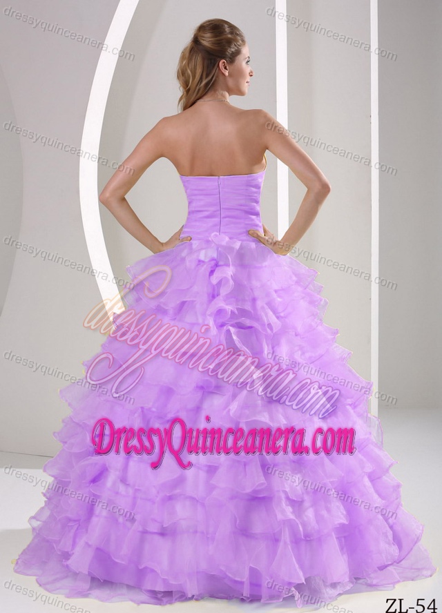 Ruffles Sweetheart Appliques and Ruche Quinceaners Gowns for Military Ball