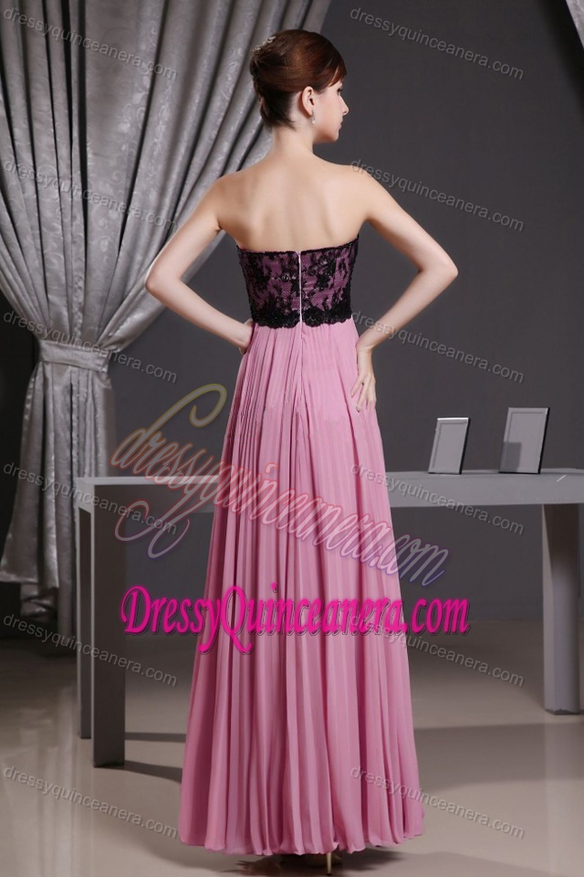 Custom Made Sweetheart Rose Pink Quince Dama Dresses with Pleat