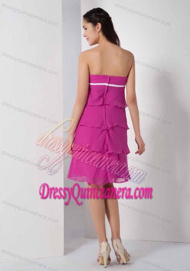 Quinces Dama Dresses with Sweetheart in Fuchsia for Wholesale Price