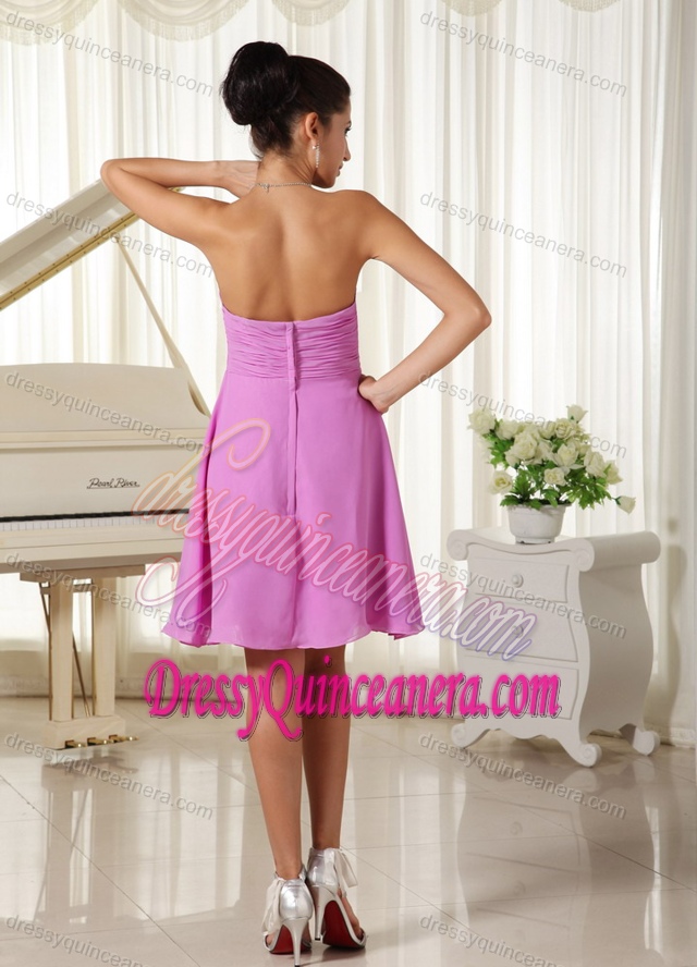 Attractive Lavender Sweetheart Ruched Quinceanera Damas Dress for Fall