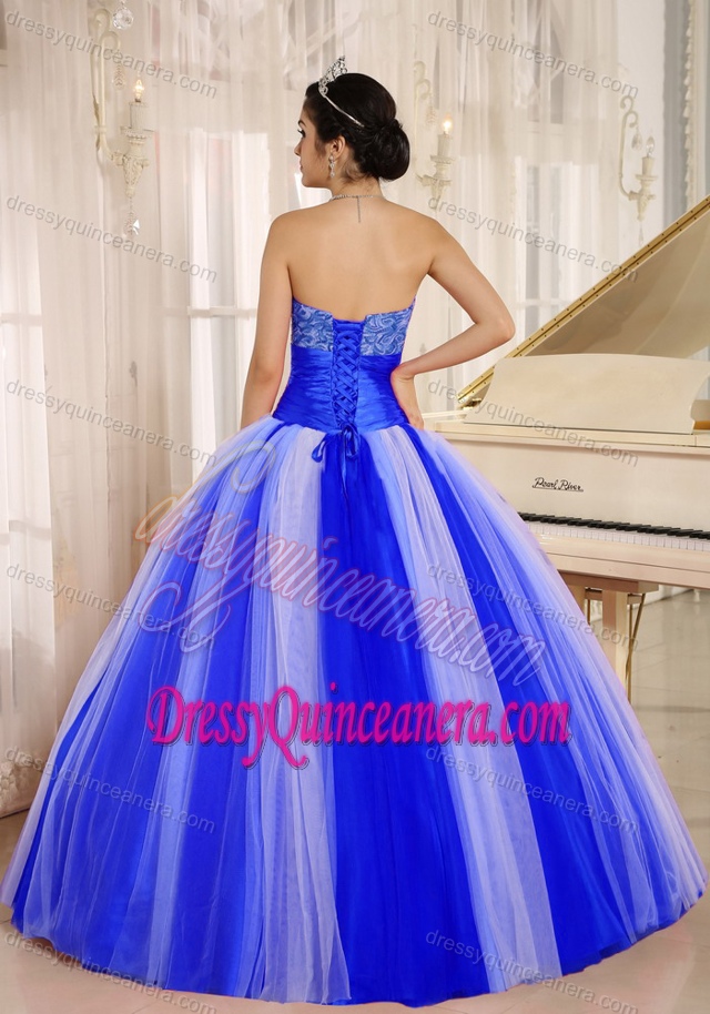 2013 New Arrival Strapless Tulle Quinceanera Gown Dresses in Multi-color
