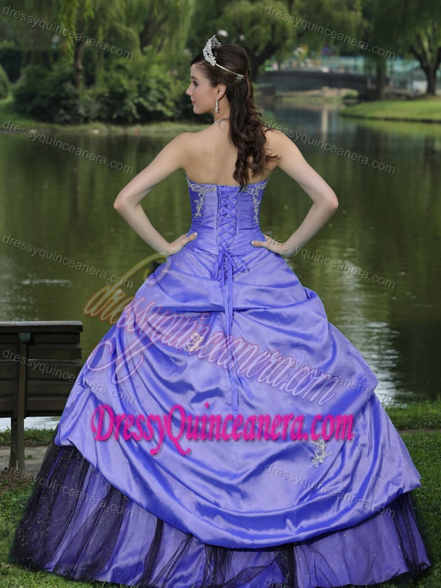 Purple Sweetheart Taffeta 2013 Dress for Quince with Beading Best Seller