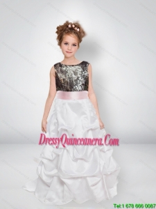 Sweet A Line Scoop Camo Little Girl Pageant Dreses with Bowknot