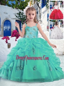 Latest Ball Gown Straps Beading and Bubles Mini Quinceanera Dresses