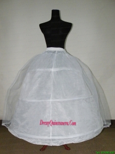 White Tulle And Organza Floor Length Petticoat For Ball Gowns