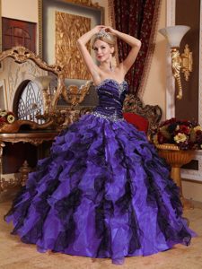 Sweetheart Organza Sweet Sixteen Quince Dresses with Ruffles on Sale