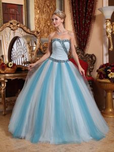 Multi-colored Sweetheart Tulle Ball Gown Quinceanera Dresses with Beading on Sale