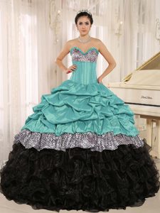 Ready to Wear Sweetheart Quinceanera Dress with Ruffles for Custom Made