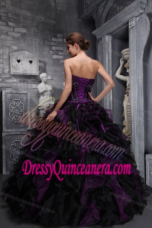 Strapless Elegant Dresses for Quinceanera with Appliques and Ruffles