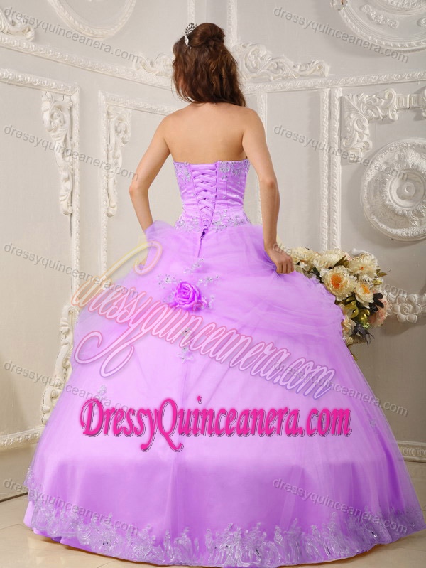 Beautiful Sweetheart Organza Quinceanera Dress with Appliques for Cheap