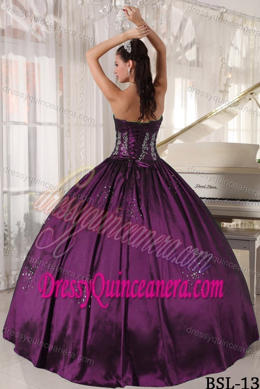 Dreamful Strapless Embroidery Dress for Quince in taffeta Best Seller