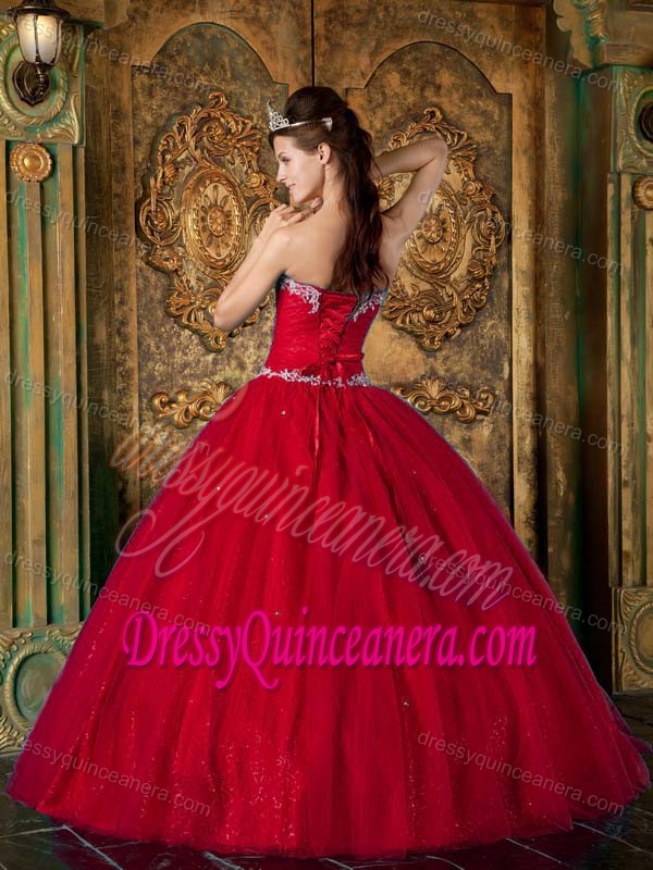 Wine Red Cute Quinceanera Gown with Sweetheart and Beading