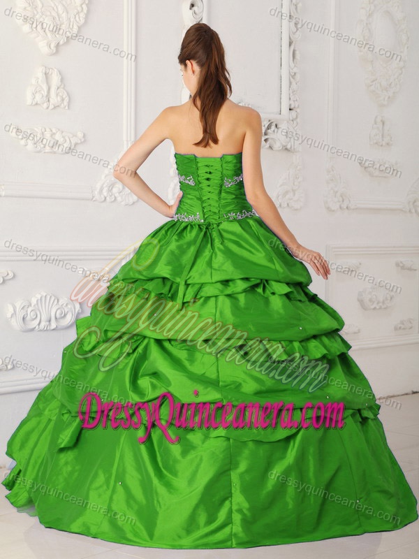 Taffeta and Tulle Sweet 16 Dress with Appliques for Wholesale Price