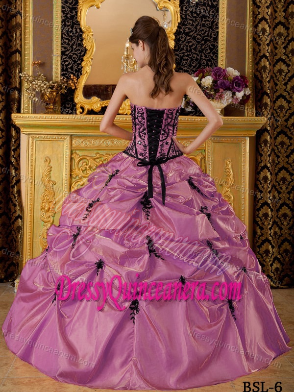 Cheap Dark Pink Strapless Sweet Sixteen Dresses with Appliques and Beading