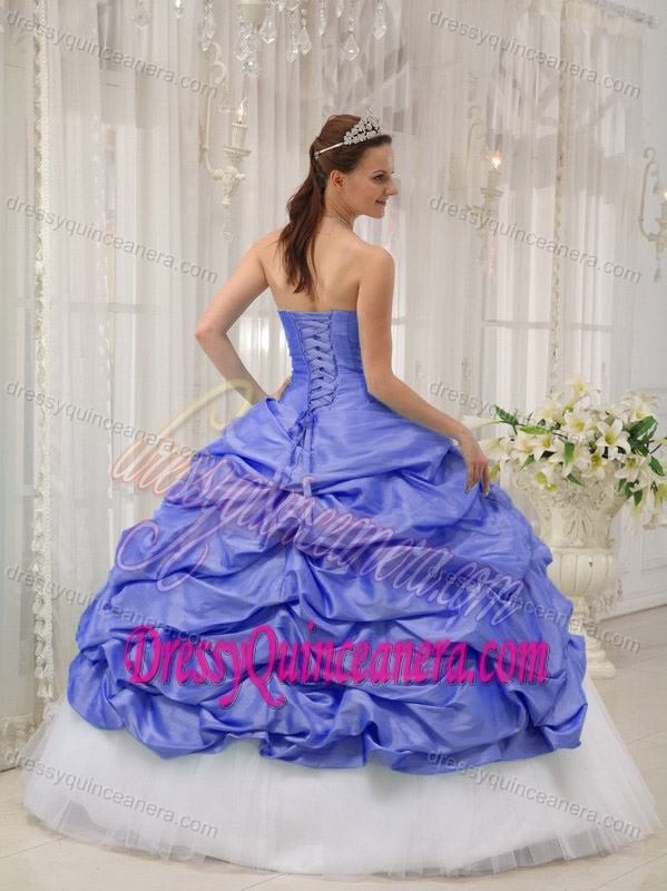 Purple Sweetheart Beaded Quinceanera Gown Dresses in Taffeta and Tulle