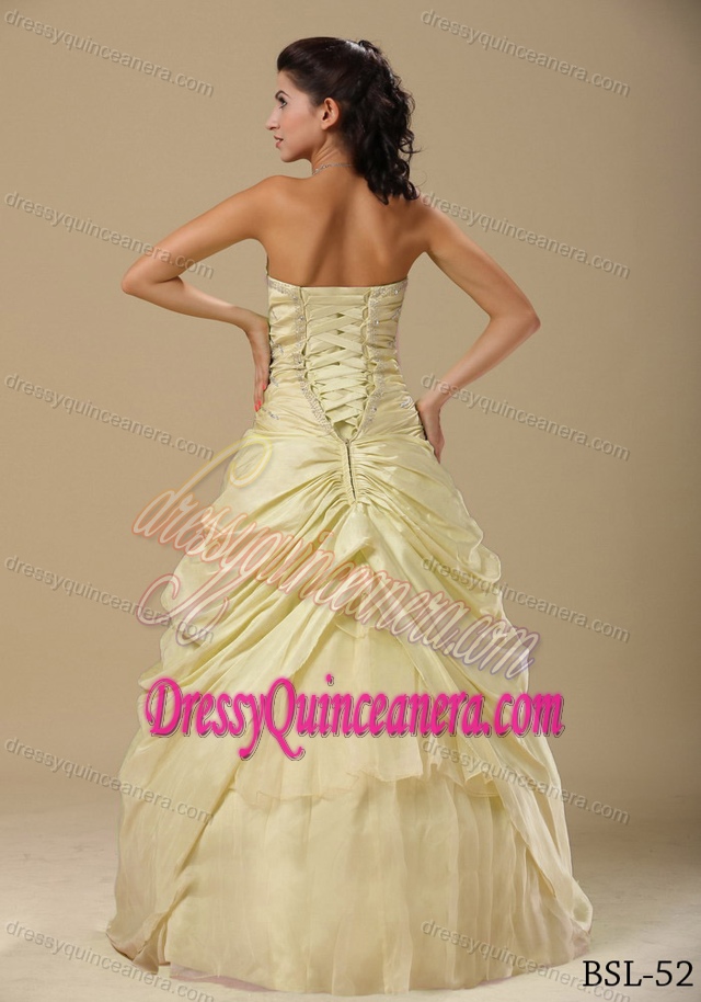 Elegant Quinceanera Dresses with Hand Made Flowers and Ruched Bodice