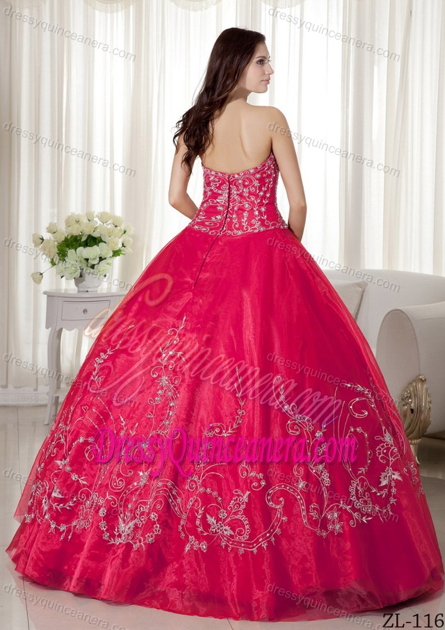 Sweetheart Floor-length Organza Fabulous Quinces Dress with Beading