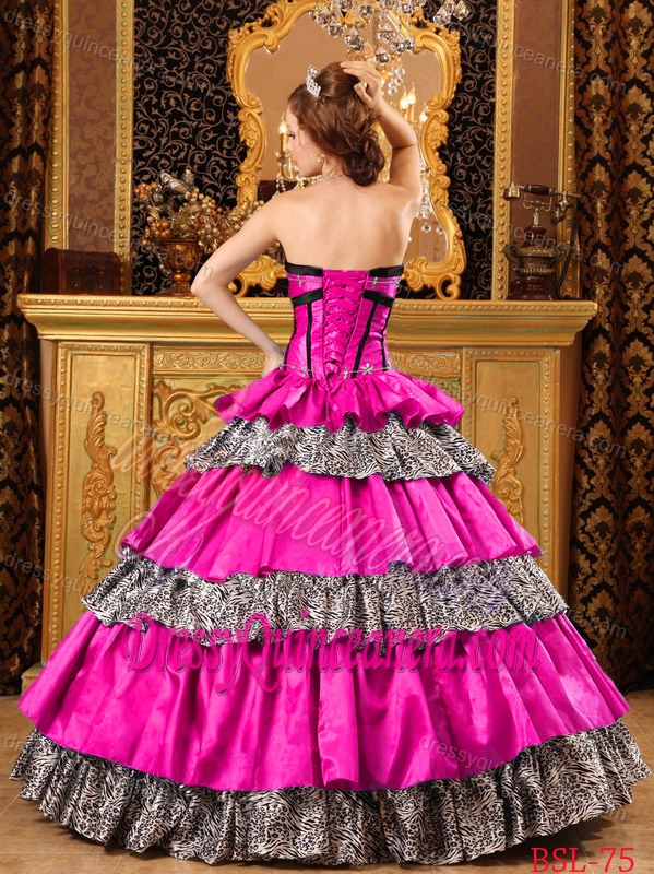 Elegant Hot Pink Ruffled Sweetheart Long Quinceaneras Dress under 250