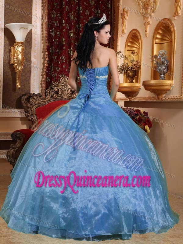 Ball Gown Strapless Discount Dresses for Quinceanera with Appliques