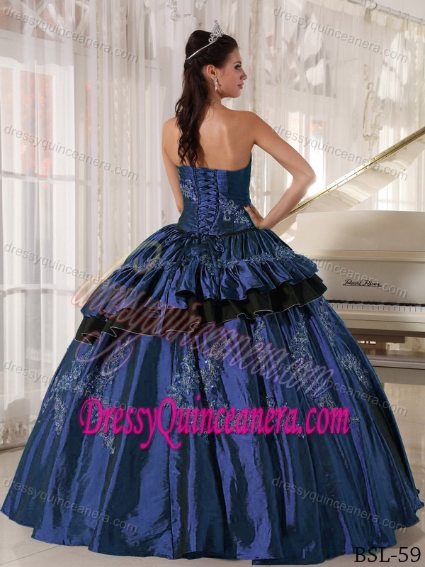 Autumn Ball Gown Strapless Beading Dresses for Quinceanera Made in Taffeta