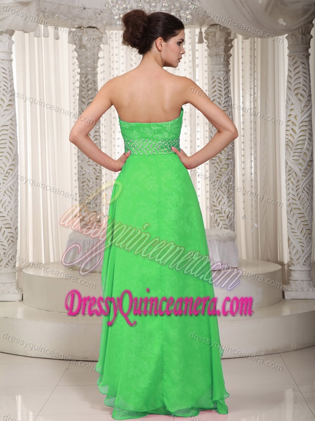 Spring Green High-low Elegant Spring Damas Dresses for Quince for 2014