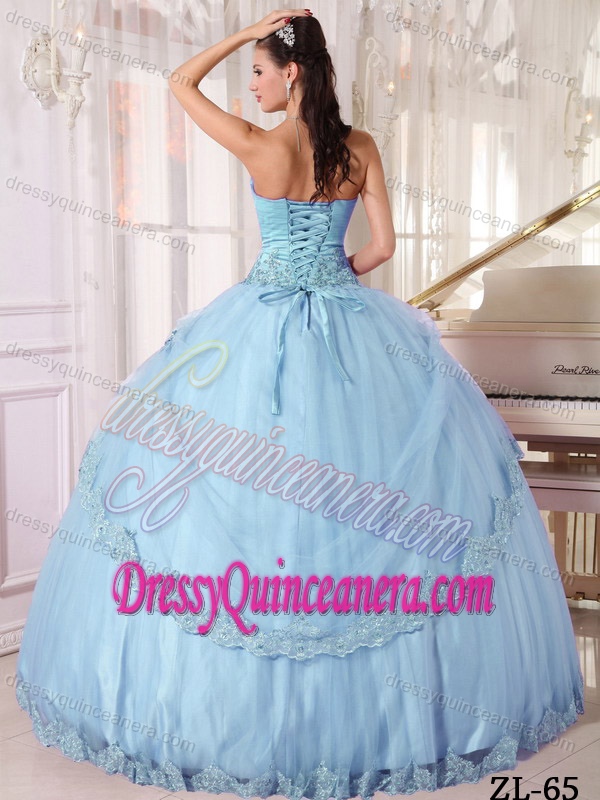 Lilac Ball Gown Sweetheart Lovely Sweet 16 Dress in Taffeta and Tulle
