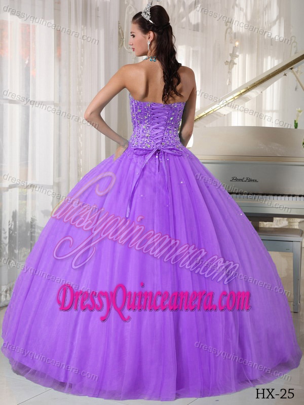 Lavender Ball Gown Sweetheart Quinces Dresses for Wholesale Price