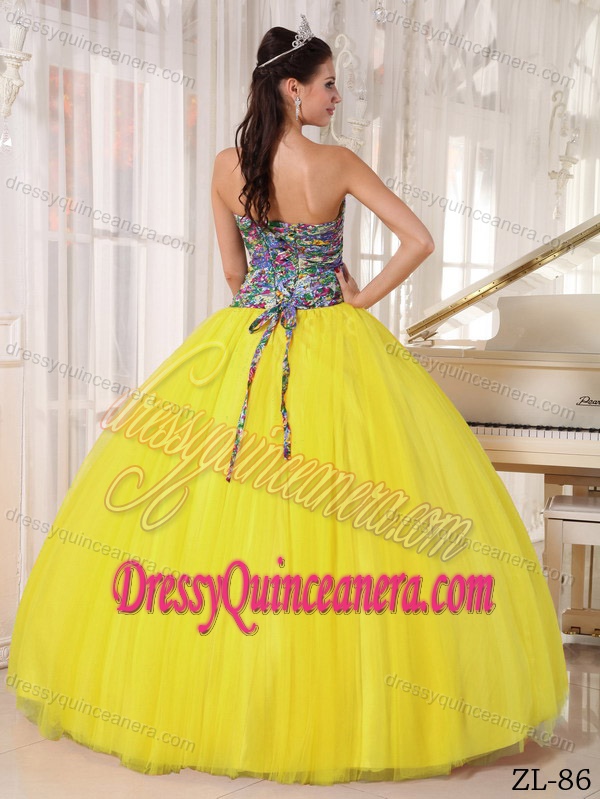 Custom Made Strapless Quinces Dresses with Printing and Sequins