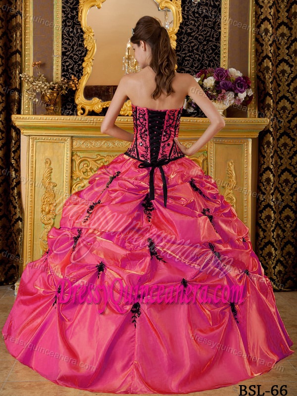 Discount Coral Red Ball Gown Dress for Quinceanera with Embroidery