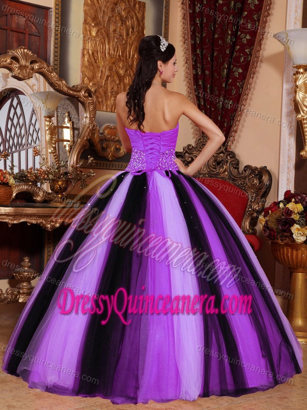 Muti-Colored Ball Gown Quinceanera Dresses with Sweetheart in Tulle