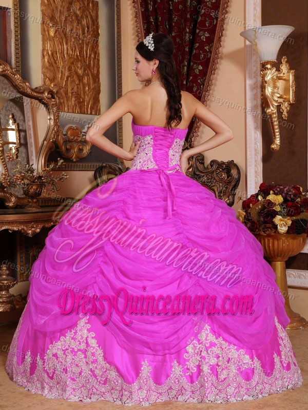 Strapless Organza Quinces Dresses for Wholesale Price with Beading