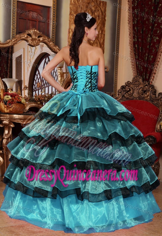 Ball Gown Sweetheart Cheap Organza Quinceanera Dress with Ruffles