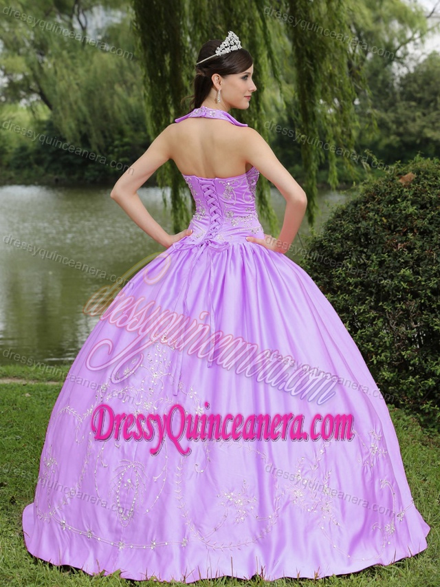 Lavender New Arrival Square Dresses for Quince with Appliques in Satin
