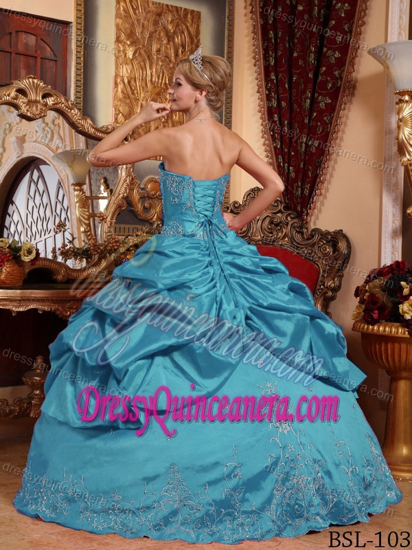 2014 Ball Gown Sweetheart Floor-length Pick-ups Quinceanera Dress