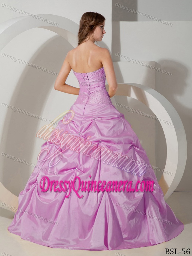 Lovely Sweetheart Taffeta Quinceanera Dresses with Pick Ups and Beading