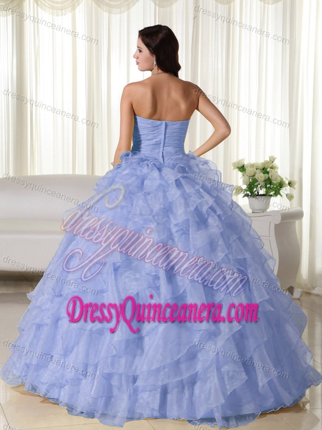 Sweetheart Organza Appliqued Sweet Sixteen Quinceanera Dress for Cheap
